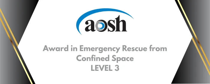 Course Award in Emergency Rescue from  Confined Space - AOSH - TCIQ